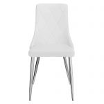 Devo Side Chair, Set of 2 in White and Chrome 202-087WT 202 087WT 4