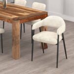 Archer Dining Chair, Set of 2, in Beige Fabric and Black 202-089BG 202 089BG 1