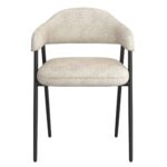 Archer Dining Chair, Set of 2, in Beige Fabric and Black 202-089BG 202 089BG 4