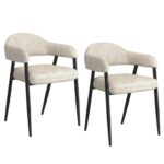 Archer Dining Chair, Set of 2, in Beige Fabric and Black 202-089BG 202 089BG 6