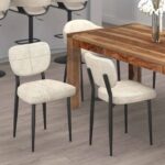 Zeke Dining Chair, Set of 2, in Beige and Black 202-090BG 202 090BG 1