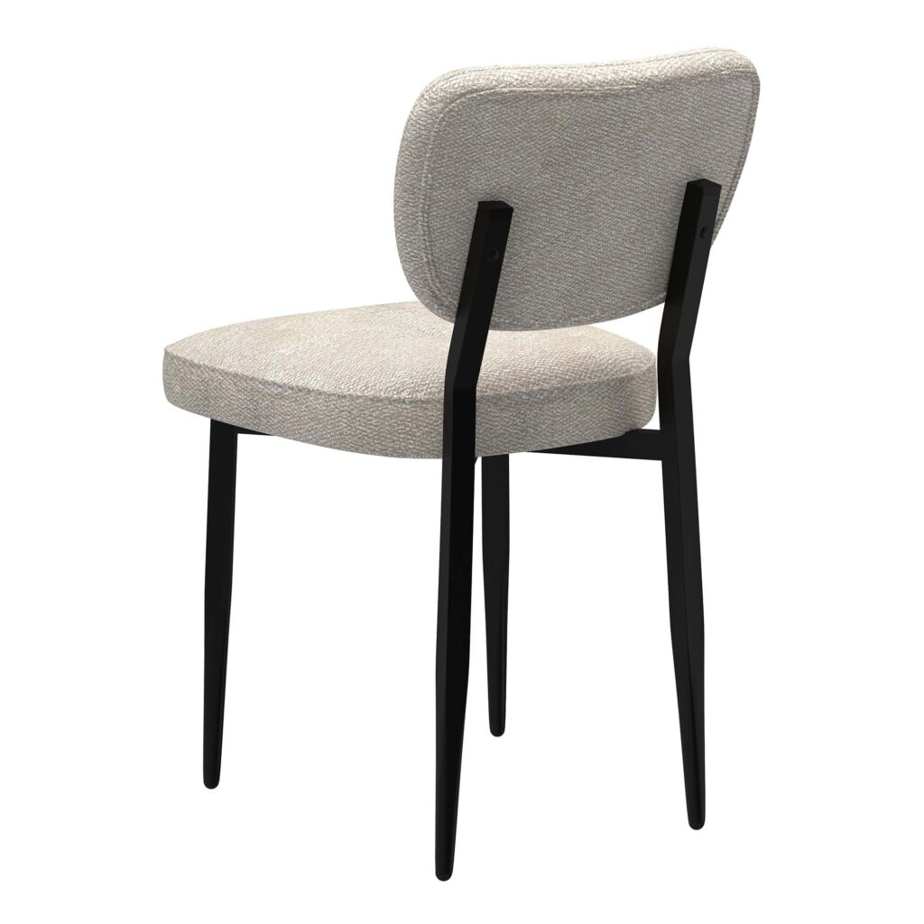 Zeke Dining Chair, Set of 2, in Beige and Black - Image 3