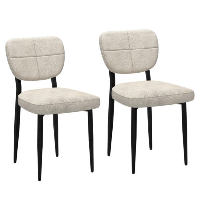 Zeke Dining Chair, Set of 2, in Beige and Black 202-090BG 202 090BG 6