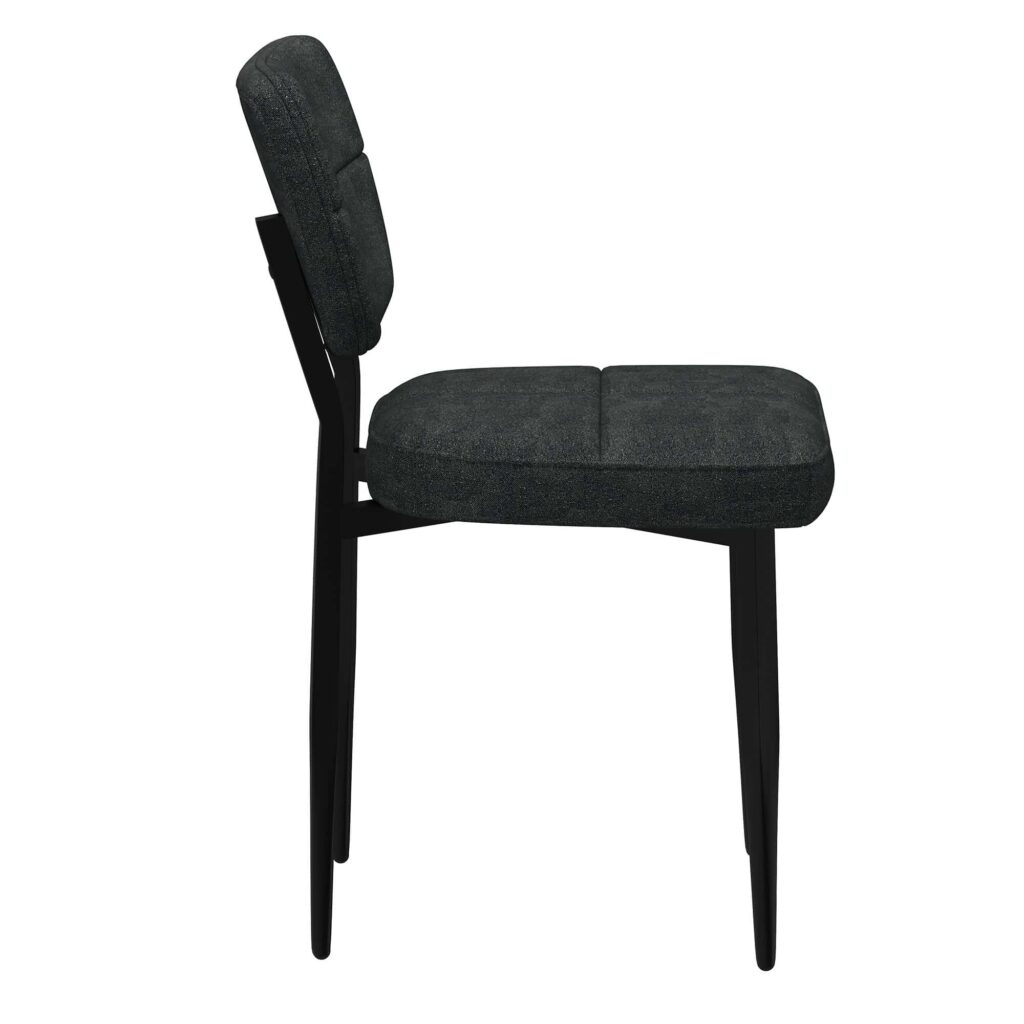 Zeke Dining Chair, Set of 2, in Charcoal and Black - Image 4