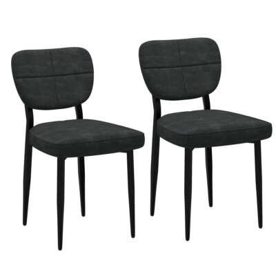 Zeke Dining Chair, Set of 2, in Charcoal and Black 202-090CH 202 090CH 6