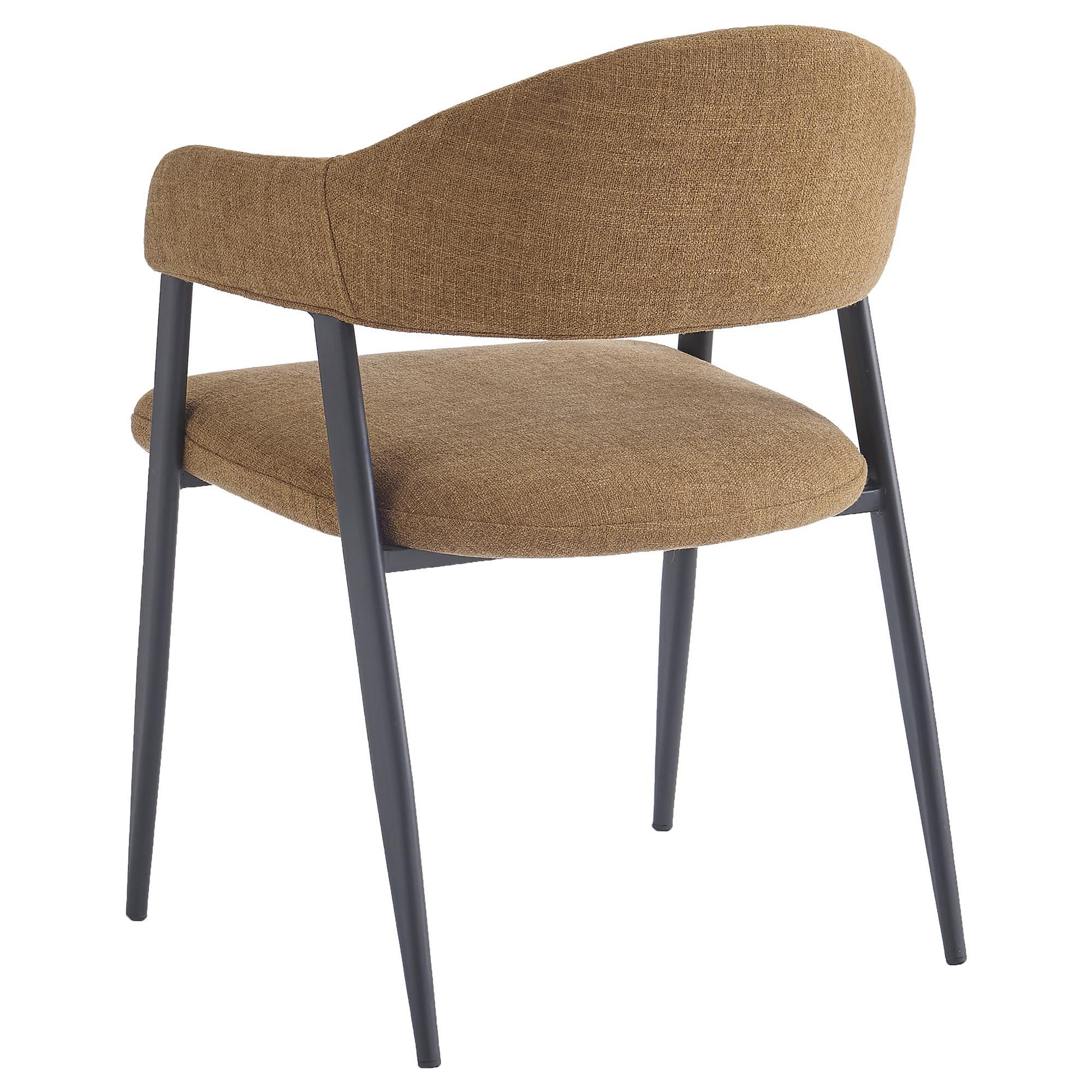 Alfie Dining Chair, Set of 4 in Caramel and Black 3 Alfie Dining Chair, Set of 4 in Caramel and Black - Image 3