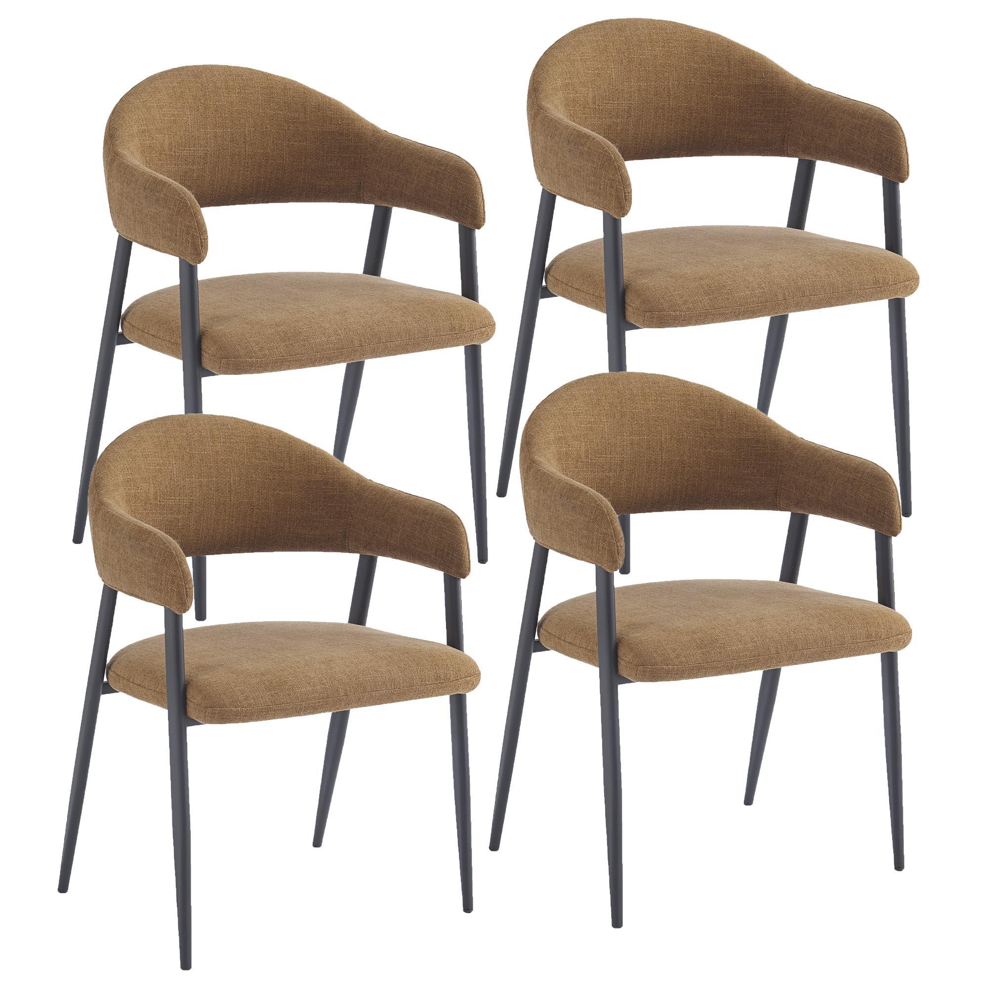 Alfie Dining Chair, Set of 4 in Caramel and Black 7 Alfie Dining Chair, Set of 4 in Caramel and Black - Image 7