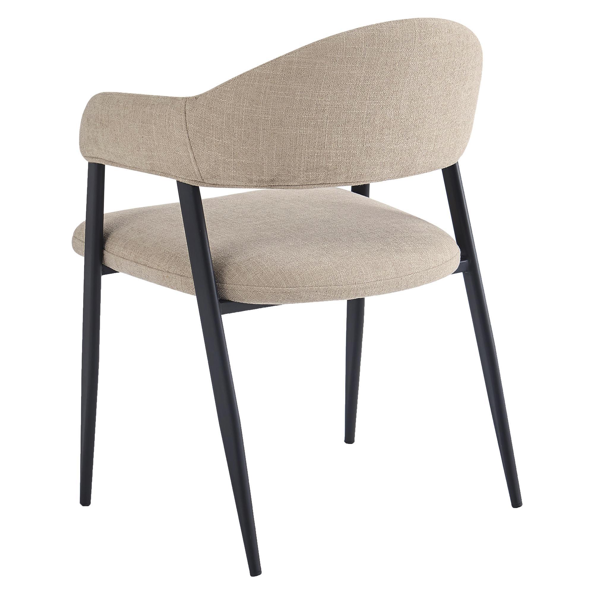 Alfie Dining Chair, Set of 4 in Sand and Black 3 Alfie Dining Chair, Set of 4 in Sand and Black - Image 3