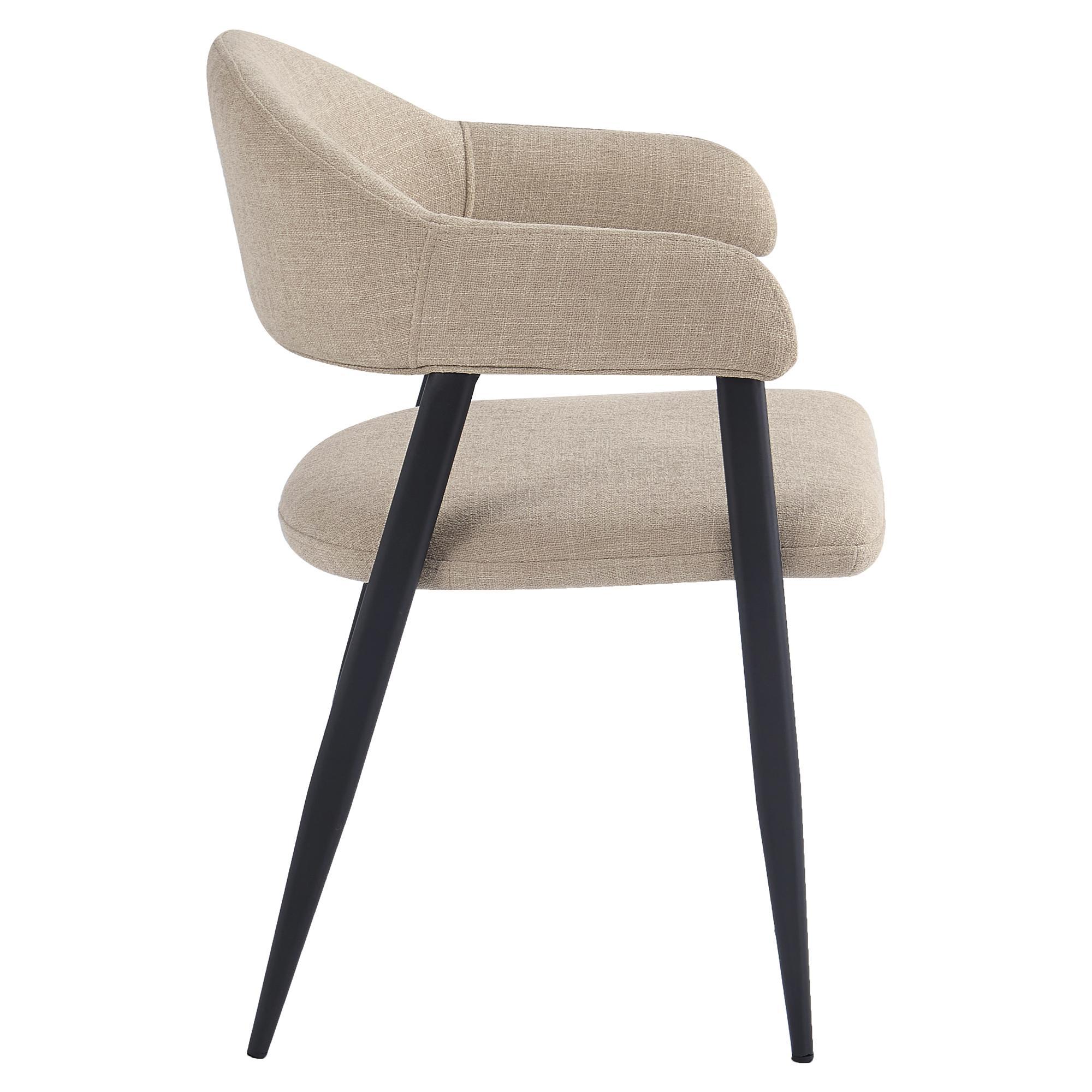 Alfie Dining Chair, Set of 4 in Sand and Black 4 Alfie Dining Chair, Set of 4 in Sand and Black - Image 4