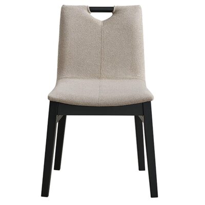 Argyle Dining Chair, Set of 2 in Beige and Black 202-105BLK 202 105BLK 4