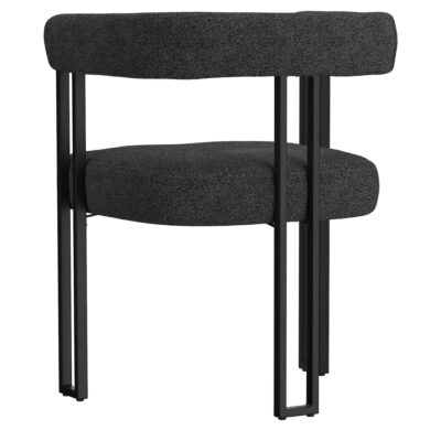 Scarlet Dining Chair, Set of 2 in Charcoal Boucle and Black 202-108CH 202 108CH 2