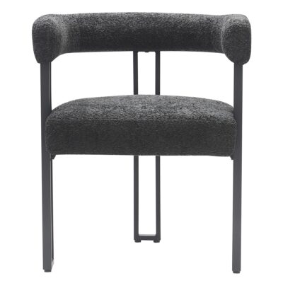 Scarlet Dining Chair, Set of 2 in Charcoal Boucle and Black 202-108CH 202 108CH 4