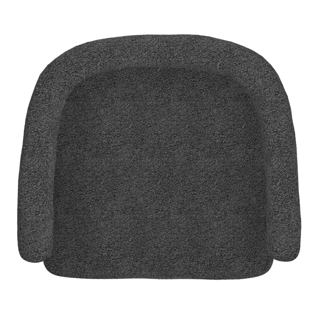 Scarlet Dining Chair, Set of 2 in Charcoal Boucle and Black - Image 6