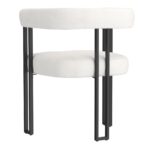 Scarlet Dining Chair, Set of 2 in Ivory Boucle and Black 202-108IV 202 108IV 2