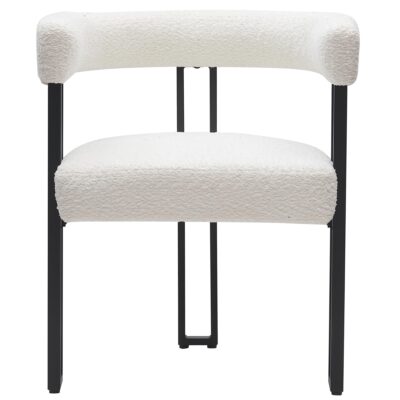 Scarlet Dining Chair, Set of 2 in Ivory Boucle and Black 12 Scarlet Dining Chair, Set of 2 in Ivory Boucle and Black 202-108IV 202 108IV 4