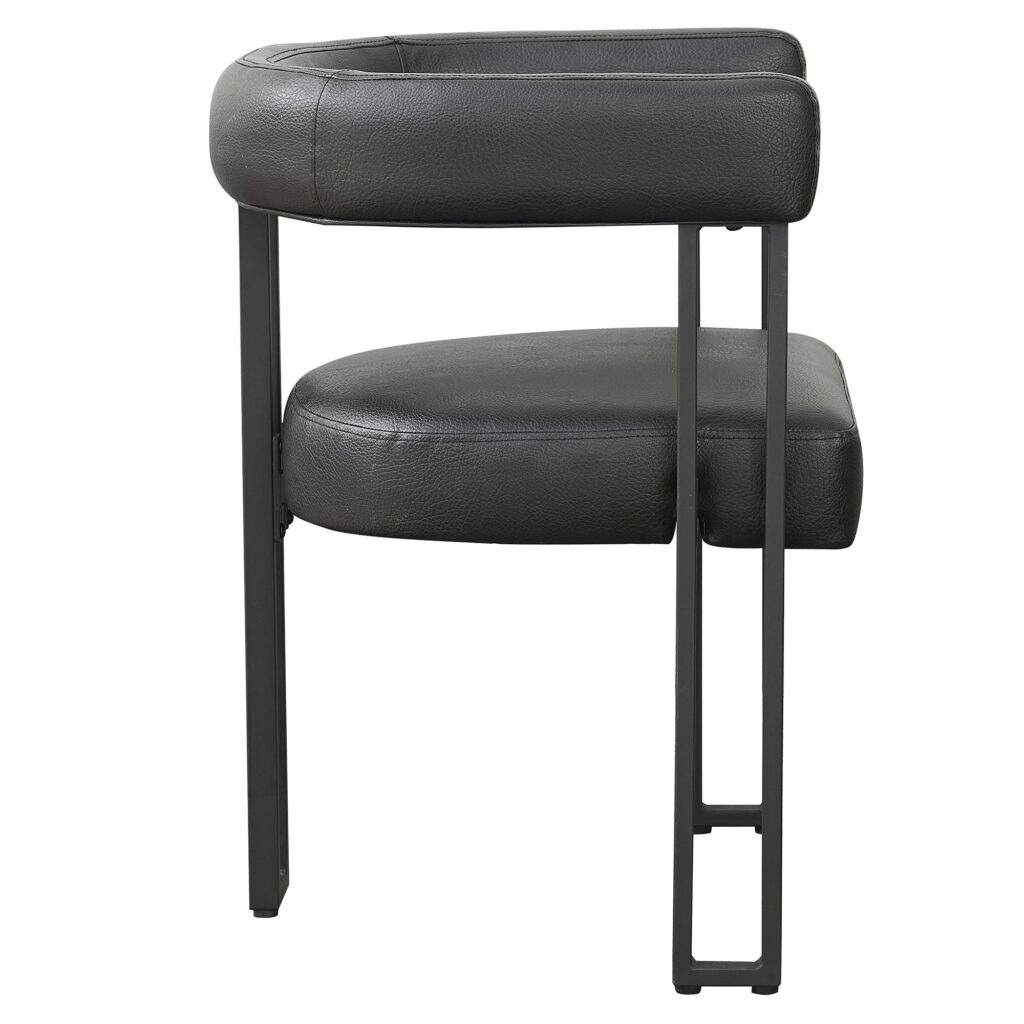 Scarlet Dining Chair, set of 2, in Black PU - Image 4
