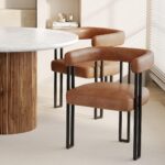 Scarlet Dining Chair, set of 2, in Saddle PU 202-108PUSDL 202 108PUSDL 1