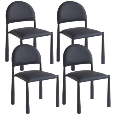 Auggie Dining/Lounge Chair, Set of 4 in Black and Black 14 Auggie Dining/Lounge Chair, Set of 4 in Black and Black 202-117BLK_BLK 202 117BLK BLK 6