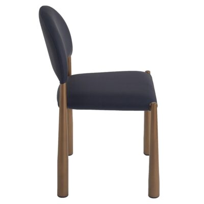 Auggie Dining/Lounge Chair, Set of 4 in Black and Aged Gold 202-117BLK_GLD 202 117BLK GLD 3