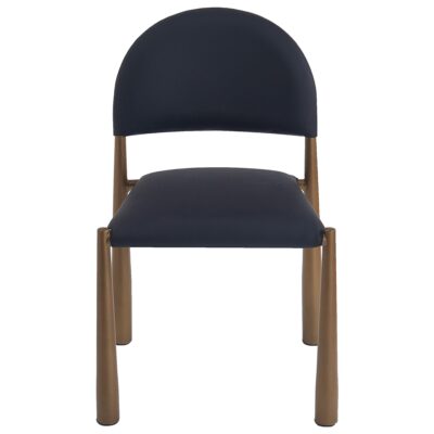 Auggie Dining/Lounge Chair, Set of 4 in Black and Aged Gold 202-117BLK_GLD 202 117BLK GLD 4