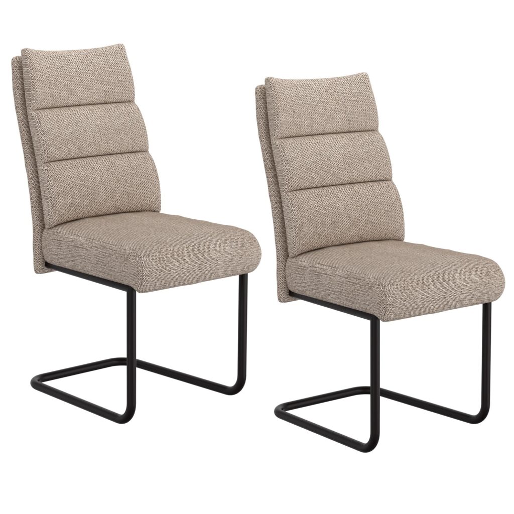 Brodi Dining Chair, Set of 2 in Beige and Black - Image 7