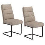 Brodi Dining Chair, Set of 2 in Beige and Black 202-138BEG 202 138BEG 6