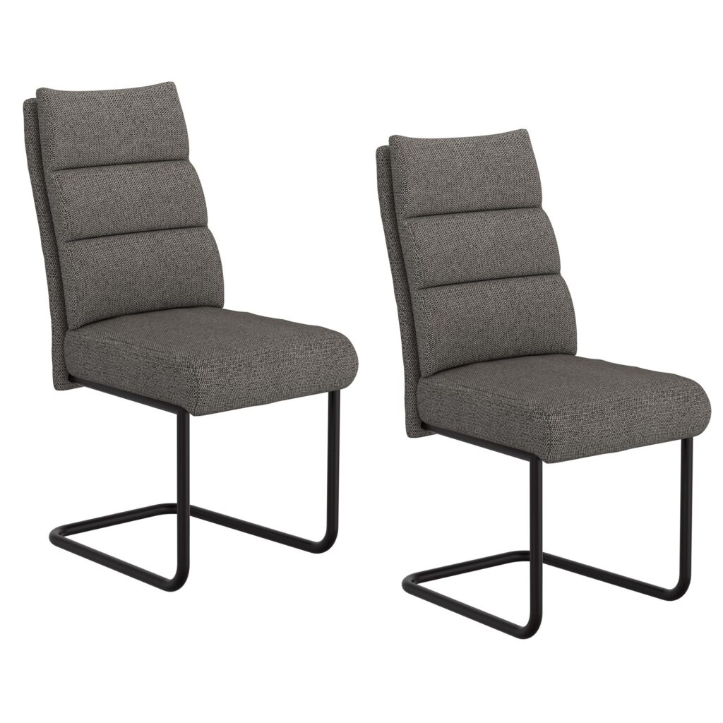 Brodi Dining Chair, Set of 2 in Charcoal and Black - Image 7