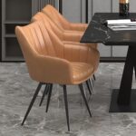 Talon Swivel Dining and Accent Chair, Set of 2 in Camel and Black 202-139CAM 202 139CAM 1