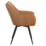 Talon Swivel Dining and Accent Chair, Set of 2 in Camel and Black 202-139CAM 202 139CAM 3