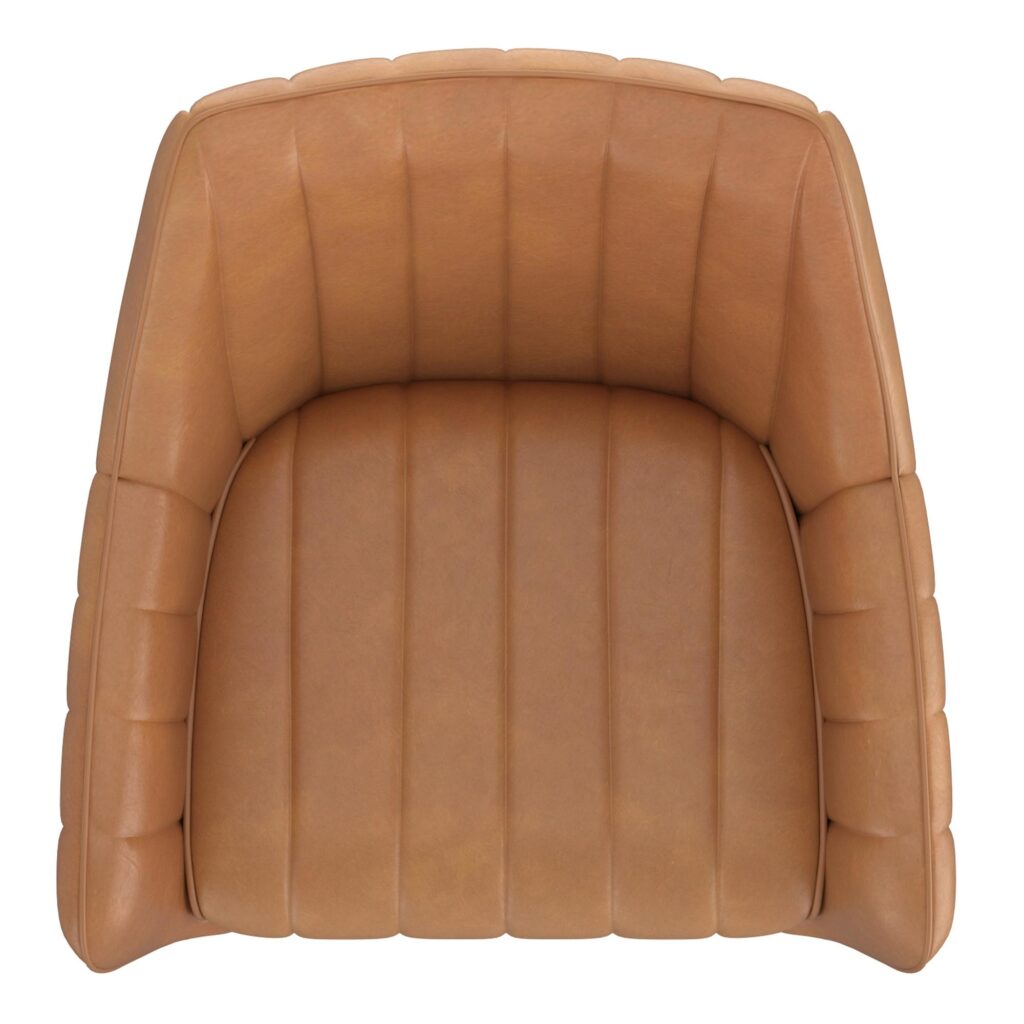 Talon Swivel Dining and Accent Chair, Set of 2 in Camel and Black - Image 6