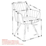 Talon Swivel Dining and Accent Chair, Set of 2 in Camel and Black 202-139CAM 202 139CAM LD