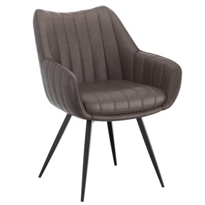 Talon Swivel Dining and Accent Chair, Set of 2 in Charcoal and Black