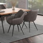 Talon Swivel Dining and Accent Chair, Set of 2 in Charcoal and Black 202-139CH 202 139CH 1