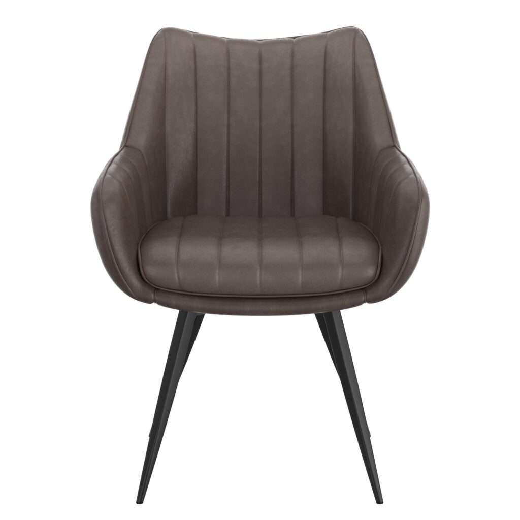 Talon Swivel Dining and Accent Chair, Set of 2 in Charcoal and Black - Image 5