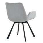 Signy Swivel Dining Chair, Set of 2 in Light Grey and Black 202-144LG 202 144LG 2