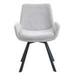 Signy Swivel Dining Chair, Set of 2 in Light Grey and Black 202-144LG 202 144LG 4