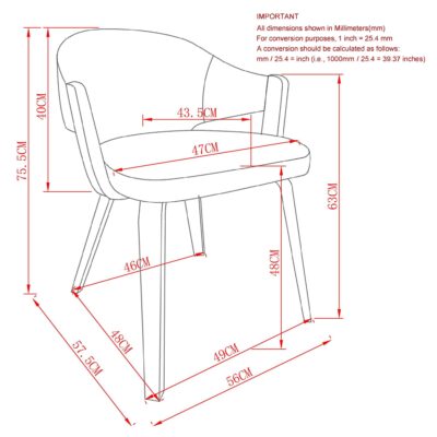Freya Dining/Lounge Chair, Set of 2 in Toffee and Walnut 202-146TOF_WAL 202 146TOF WAL LD