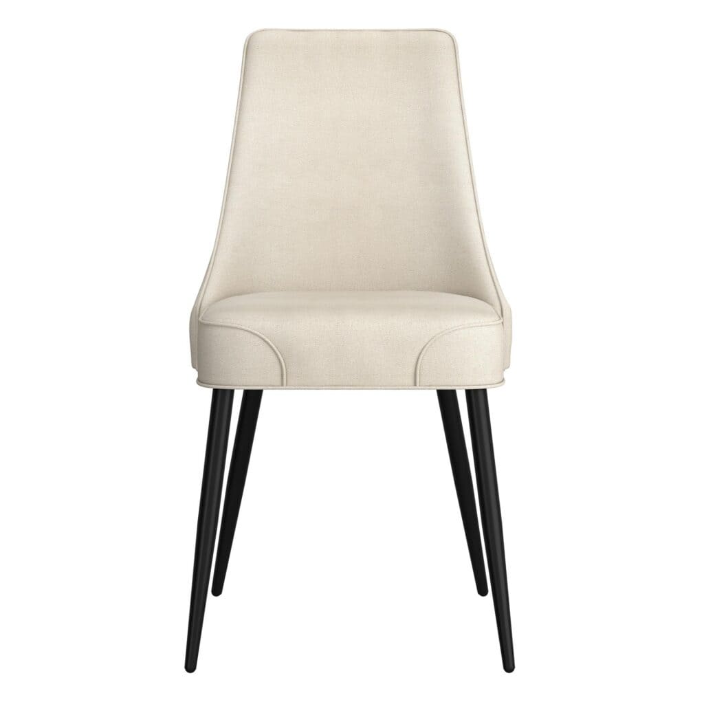 Koda Dining Chair, Fabric, Set of 2 in Beige and Black - Image 5