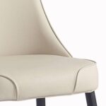 Koda Dining Chair, Faux Leather, Set of 2 in Beige and Black 202-158PUBG 202 158PUBG 5