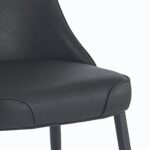 Koda Dining Chair, Faux Leather, Set of 2 in Black 202-158PUBK 202 158PUBK 5