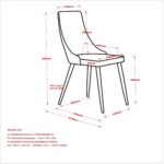 Cora Fabric Side Chair, Set of 2 in Beige and Walnut 202-182BG 202 182BG LD