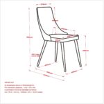 Cora Faux Leather Side Chair, Set of 2 in White and Walnut 202-182PUWT 202 182PUWT LD