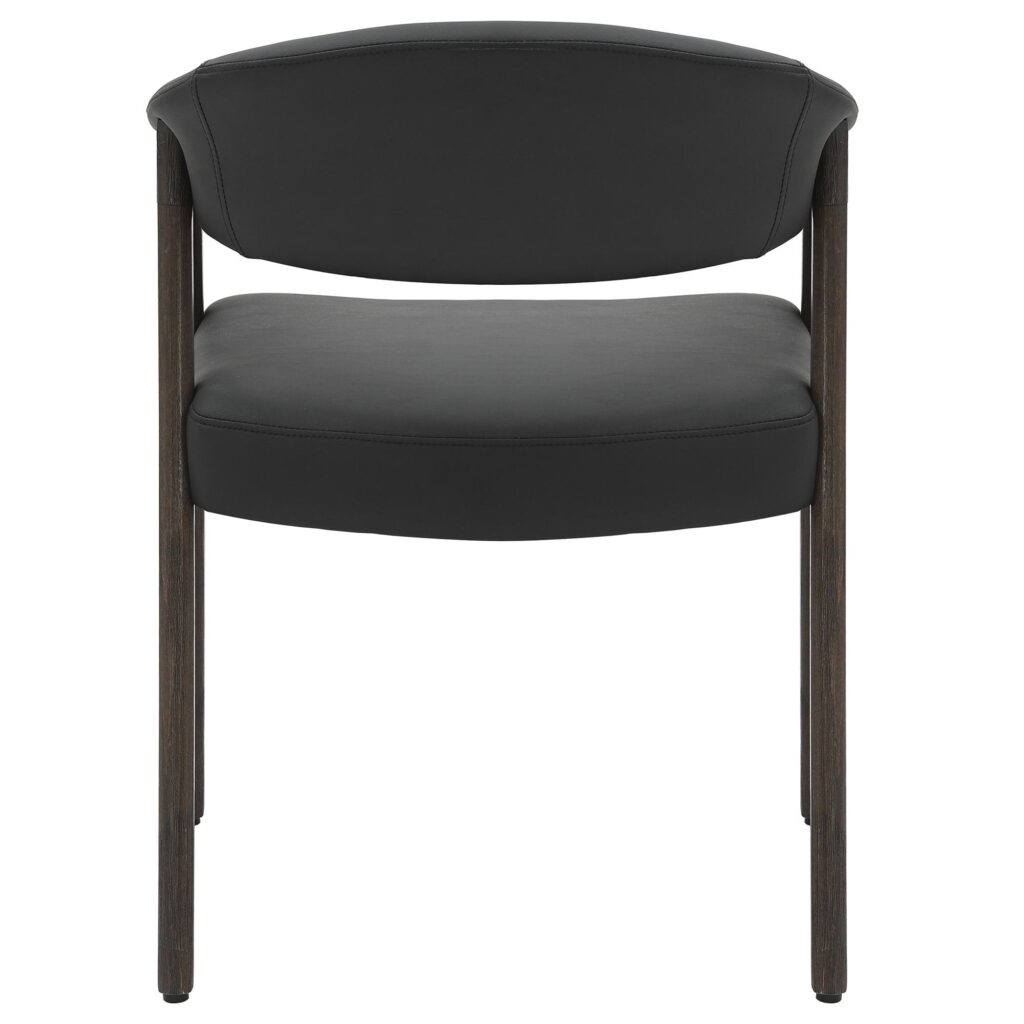 Bexley Dining Chair, set of 2 in Black and Dark Walnut - Image 3
