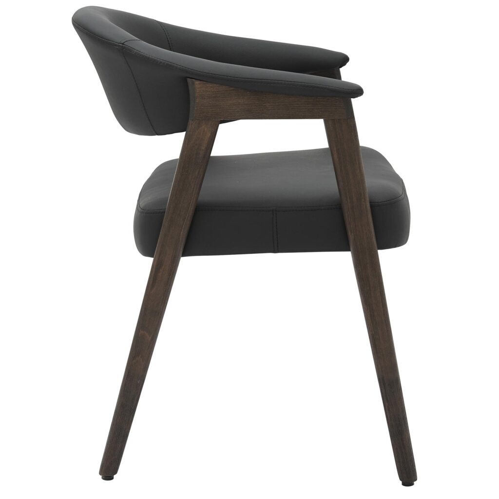 Bexley Dining Chair, set of 2 in Black and Dark Walnut - Image 4
