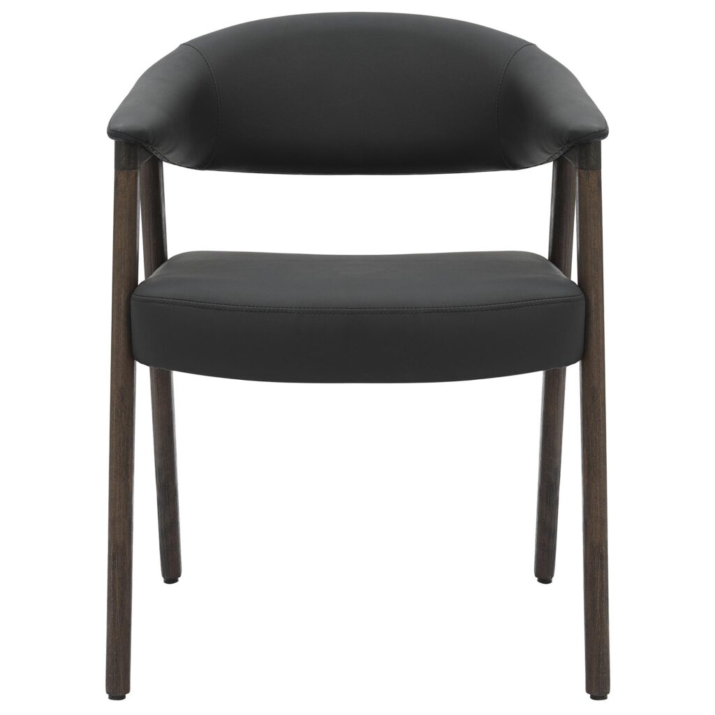 Bexley Dining Chair, set of 2 in Black and Dark Walnut - Image 5