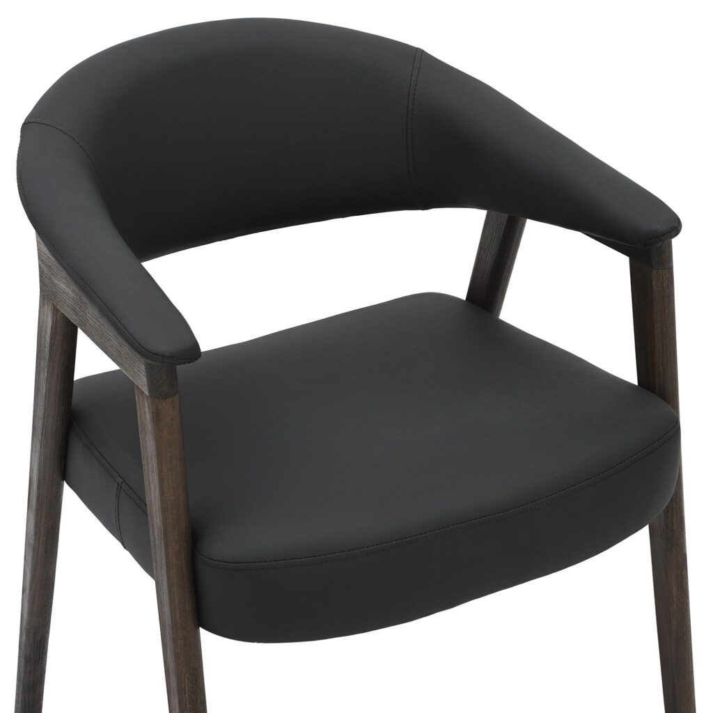 Bexley Dining Chair, set of 2 in Black and Dark Walnut - Image 6