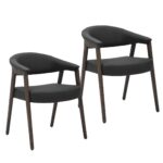 Bexley Dining Chair, set of 2 in Black and Dark Walnut 202-234BLK 202 234BLK 6