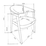 Bexley Dining Chair, set of 2 in Black and Dark Walnut 202-234BLK 202 234BLK LD
