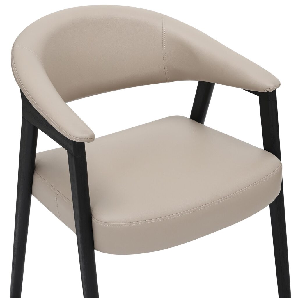 Bexley Dining Chair, set of 2 in Mushroom and Black - Image 6