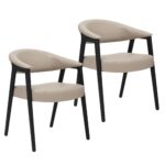 Bexley Dining Chair, set of 2 in Mushroom and Black 202-234MSH 202 234MSH 6